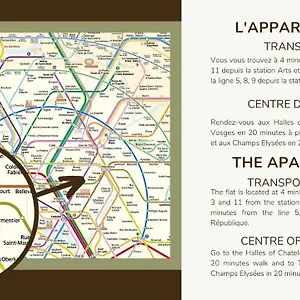 Apartamento 41.typical Parisian Flat#4pers#le Marais#beaubourg, París